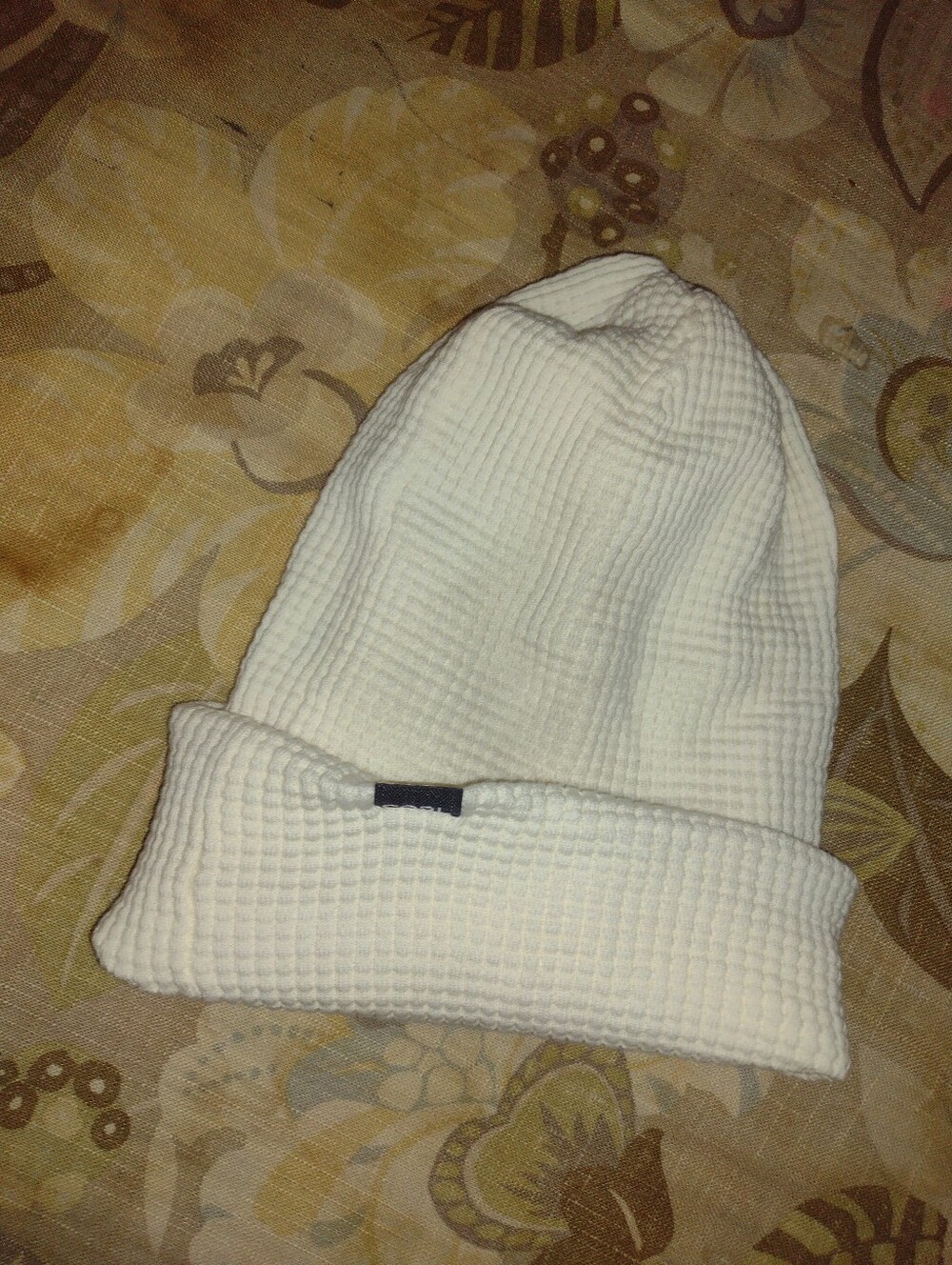 Coal Organic Cotton White Beanie